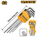 [HHK11092] INGCO CLES HEX EXTRA LONG SET DE 9 PIECES 1.5-10MM [HHK11092]