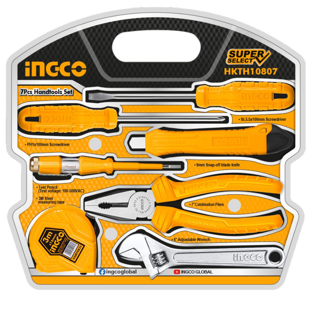 INGCO JEU D'OUTILS A MAIN 7PCS SS  [HKTH10807]