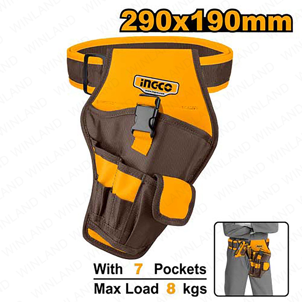 INGCO POCHETTE POUR OUTILS AVEC CEINTURE 290X190MM NR  