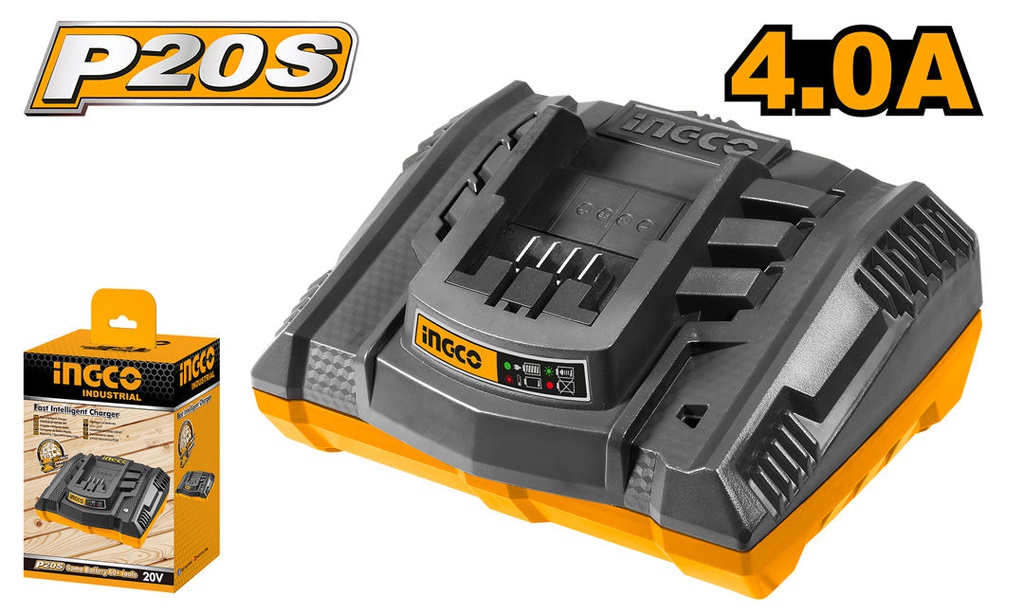 INGCO CHARGEUR A BATTERIE 20V 4,0A FAST [FCLI2003]