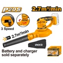 INGCO SOUFFLEUR ASPIRATEUR 20V (SANS BATTERIE/CHARGEUR) [CABLI2001]