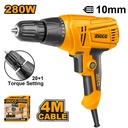 [ED2808] INGCO PERCEUSE ELECTRIQUE 280W  10MM [ED2808]