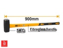 [HSTH03598] INGCO MARTEAU DE FORGERON  900MM 5 KG [HSTH03598]
