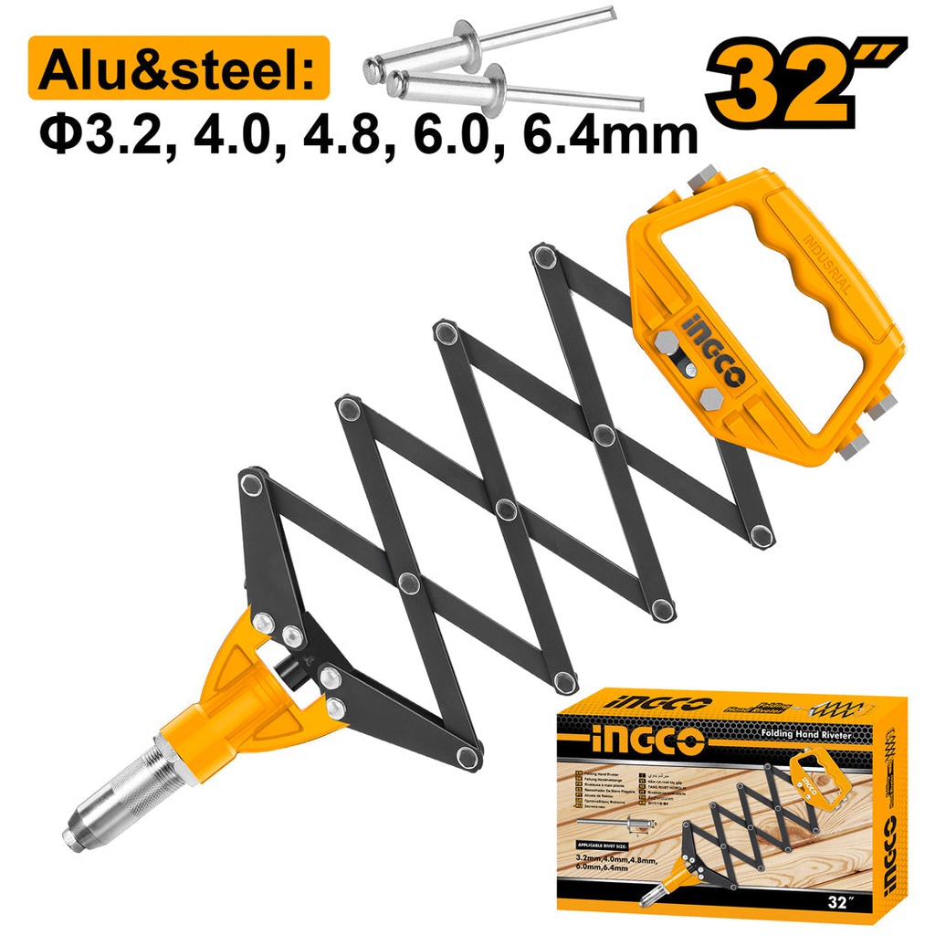 INGCO PINCE A RIVET ACCORDEON 3.2MM,4MM,4.8MM [HFOR321]