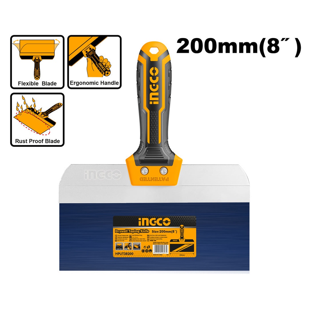 INGCO COUTEAU A ENDUIRE 200MM  