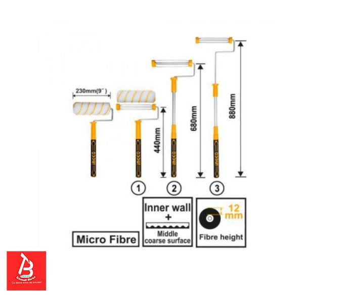 INGCO BROSSES CYLINDRIQUE TELESCOPIQUE [HRHT442302T]