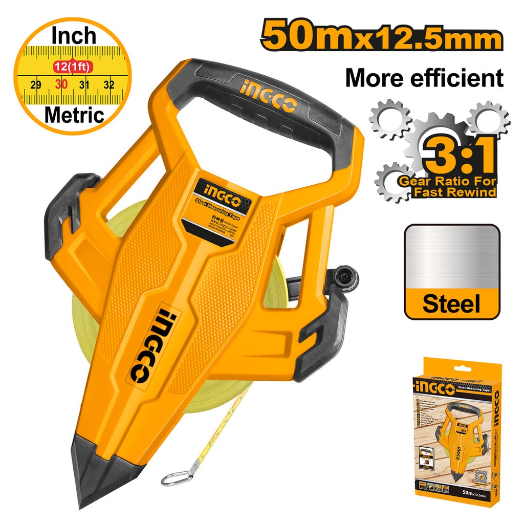 INGCO RUBAN A MESURER EN FIBRE DE VERRE 50M  [HSMT8550]