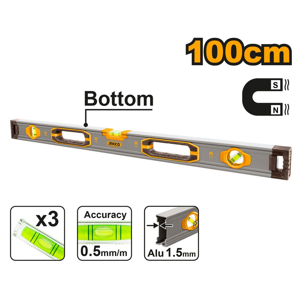 INGCO NIVEAU A BULLE MAGNETIQUE 100CM  