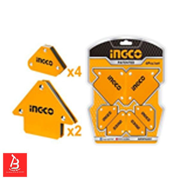 INGCO JEU SUPPORTS DE SOUDAGE MAGNETIQUES 6 PIECES  
