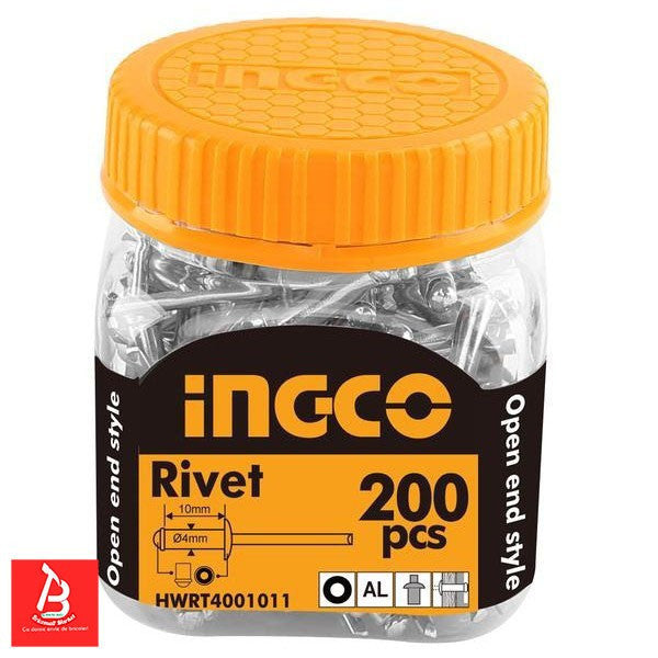 INGCO RIVET 4X10MM BOITE DE 200 PIECES [HWRT4001011]