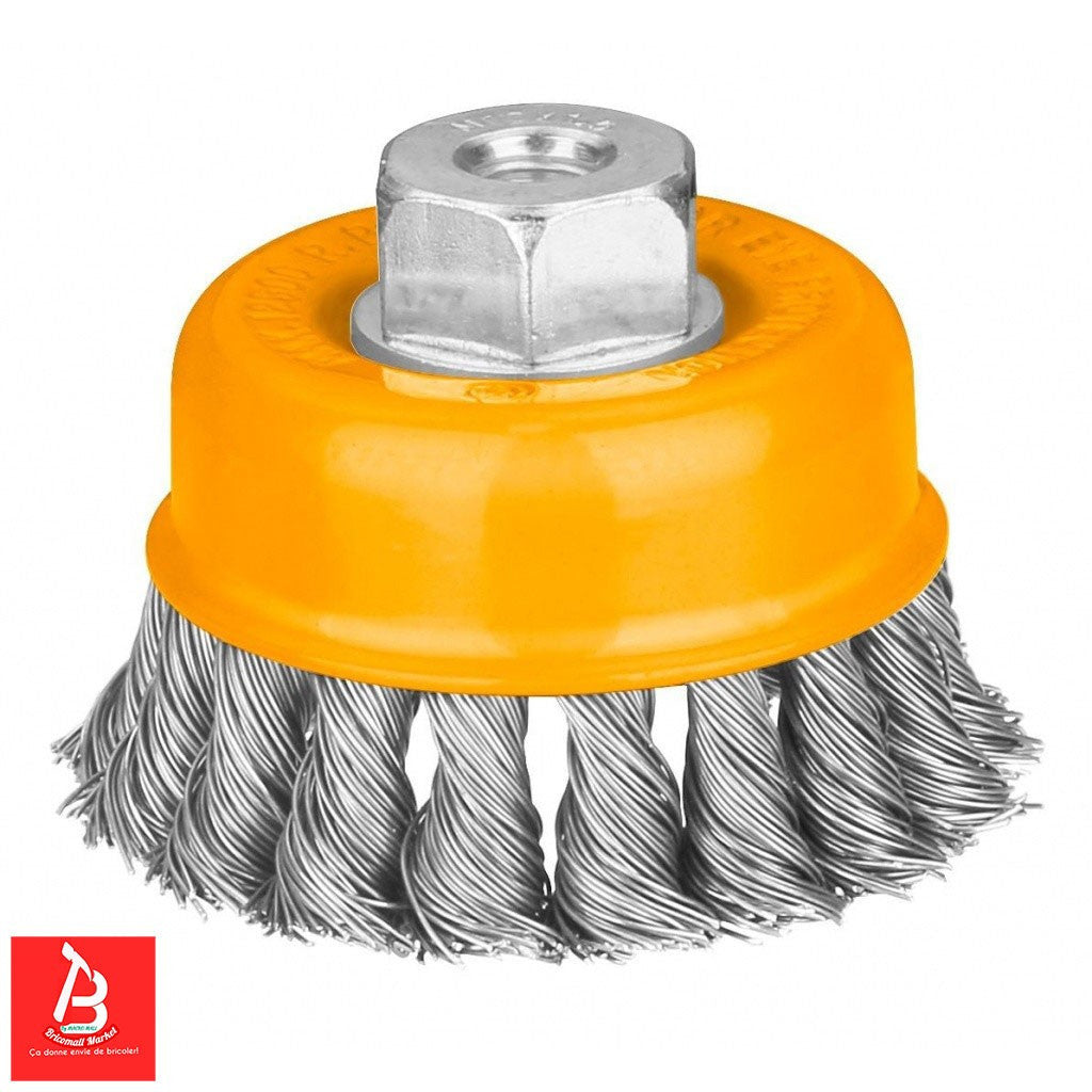 INGCO BROSSE METALLIQUE TORSADEE 100MM  [WB21001]