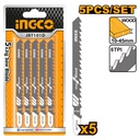 INGCO JEU DE  5 LAMES SCIE SAUTEUSE POUR BOIS [JBT101D]