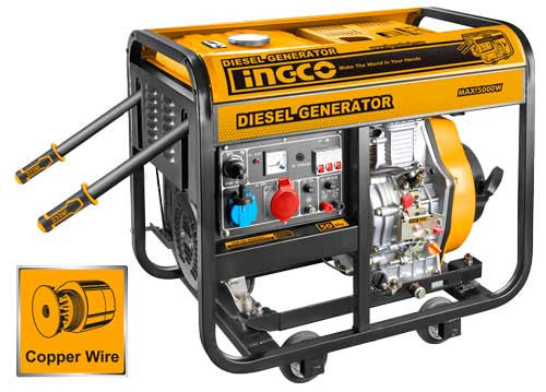 INGCO GENERATEUR DIESEL 5000 W 9HP [GDE50003]