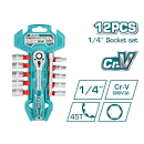 TOTAL CLE A CLIQUET 12PCS 1/4  