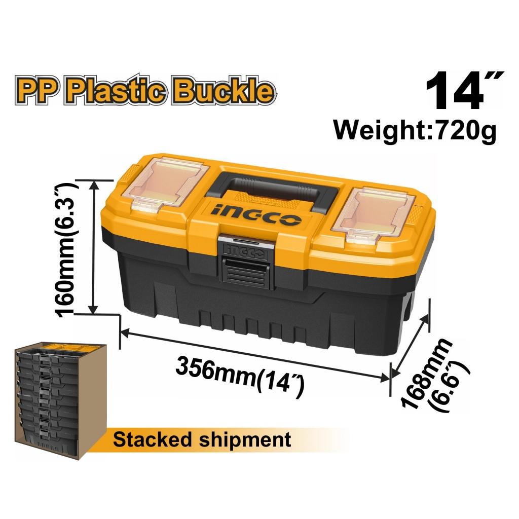 INGCO BOITE A OUTILS EN PLASTIQUE PVC 14'' [PBX1401]