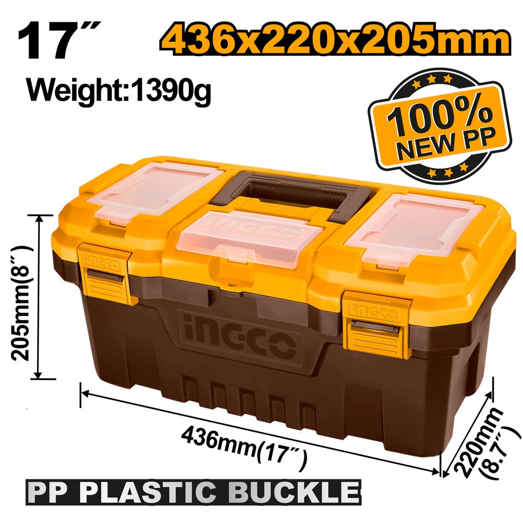 INGCO BOITE A OUTILS EN PLASTIQUE PVC 17''  