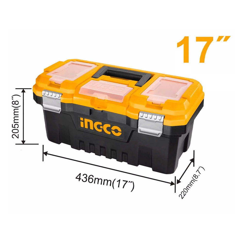INGCO BOITE A OUTILS PVC CHARNIERES METAL 17''  