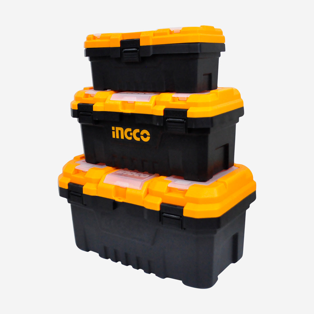 INGCO JEU DE 3 BOITES À OUTILS EN PLASTIQUE 14" 17" 20"  