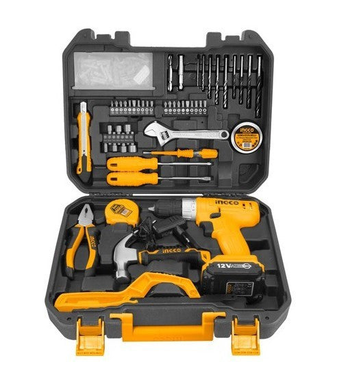 INGCO COFFRET VISSEUSE 12V + 127 OUTILS/ACCESSOIRES  [HKTHP11281]
