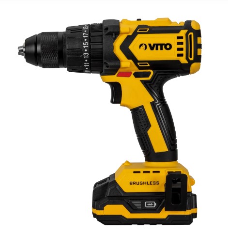 VITO VISSEUSE PERCEUSE 20V SANS CHARBON 2BATTERIES-2AH 