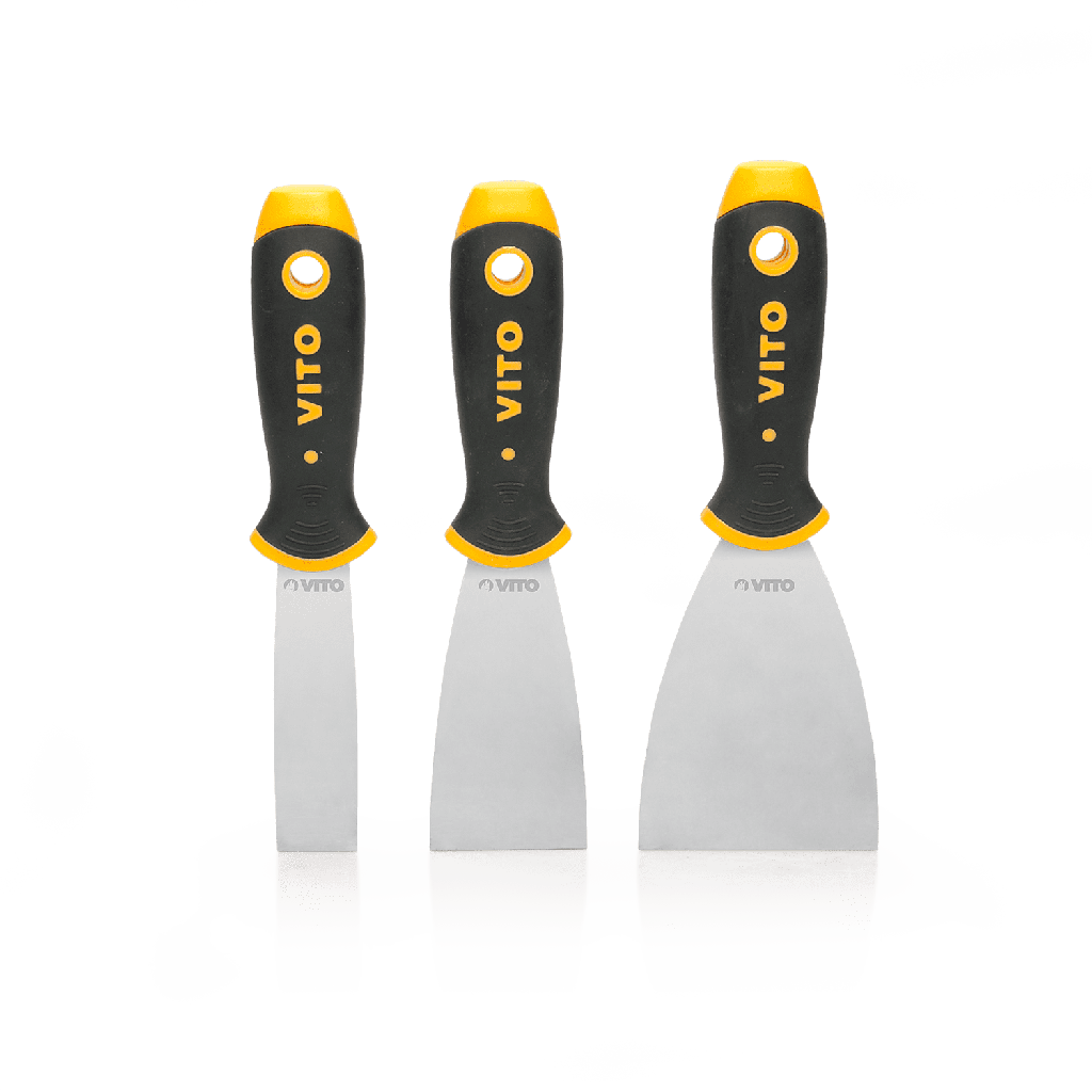 VITO SPATULE FLEXIBLE ACIER INOXIABLE MANCHE BI MATIERE 125X225MM 