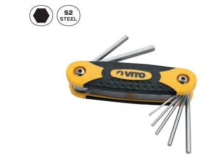VITO JEU DE 7 CLES HEXAGONALES PLIABLES  