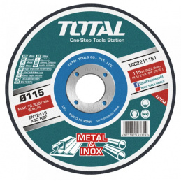TOTAL DISQUE ABRASIF A TRONCONNER LE METAL 115MM  