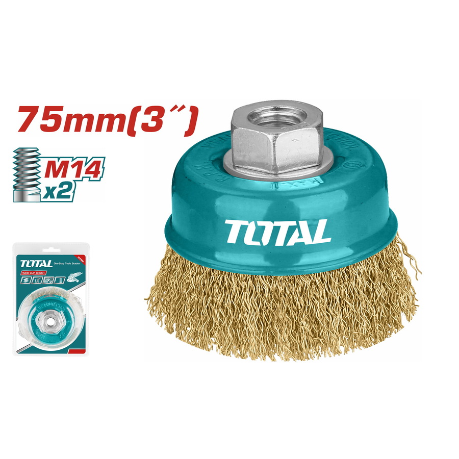 TOTAL BROSSE COUPELLE MÉTALLIQUE 75MM  