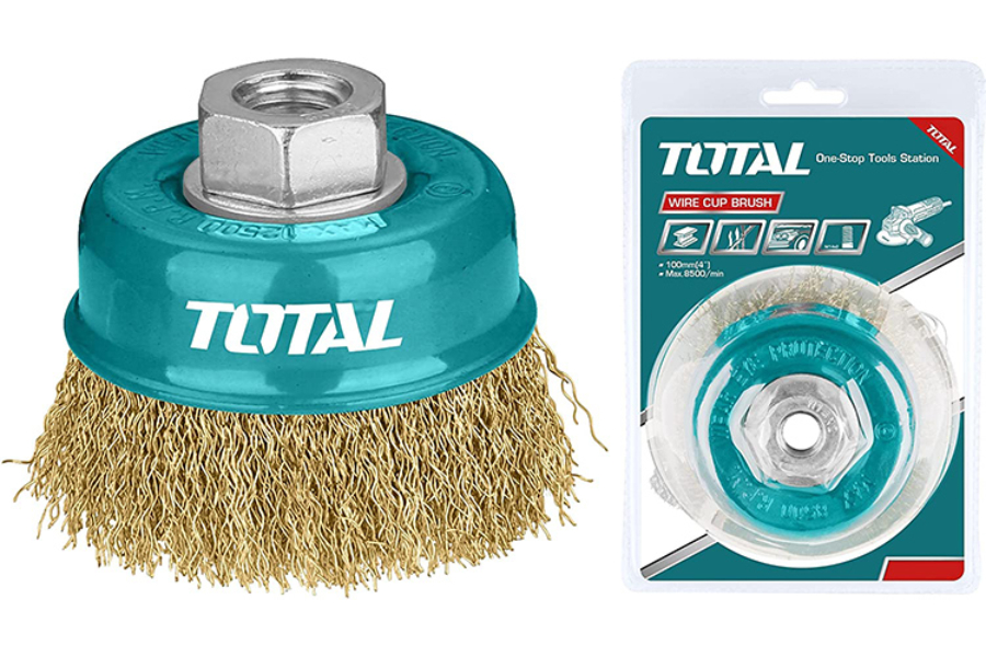 TOTAL BROSSE COUPELLE METALLIQUE 100MM  