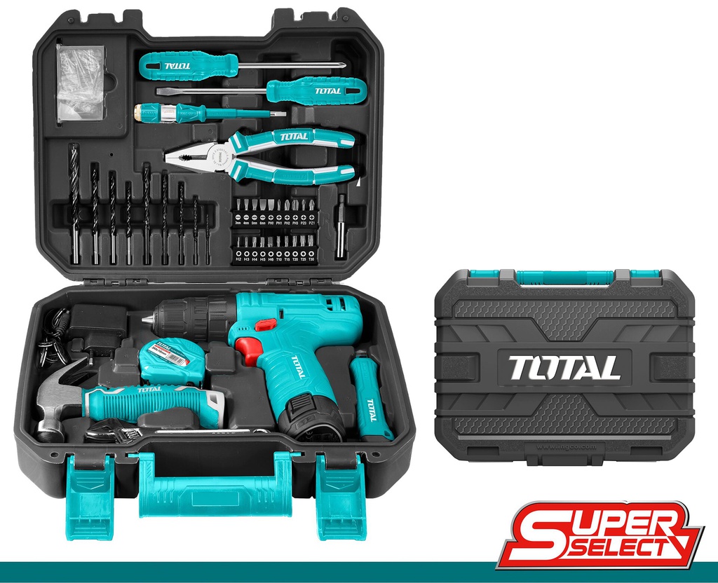 TOTAL COFFRET VISSEUSE 12V 81 PIECES  