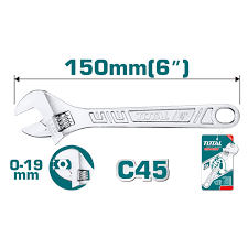 TOTAL CLE A MOLETTE 150MM  