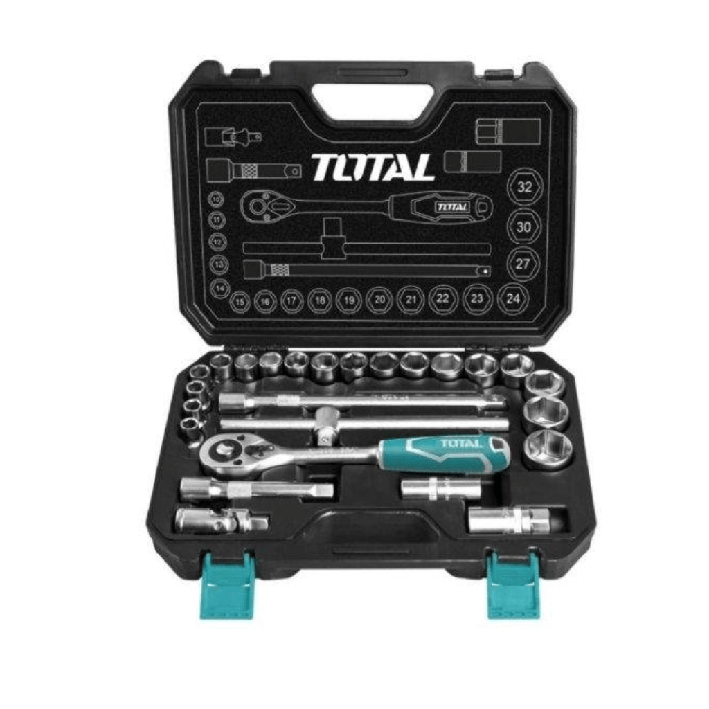 TOTAL JEU DE  DOUILLES 44PCS 1/4''ET 1/2'' 