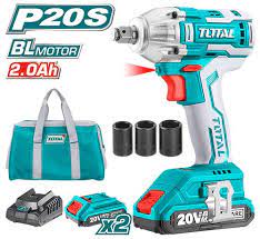 TOTAL CLE A CHOCS A BATTERIE 20V +2BAT 