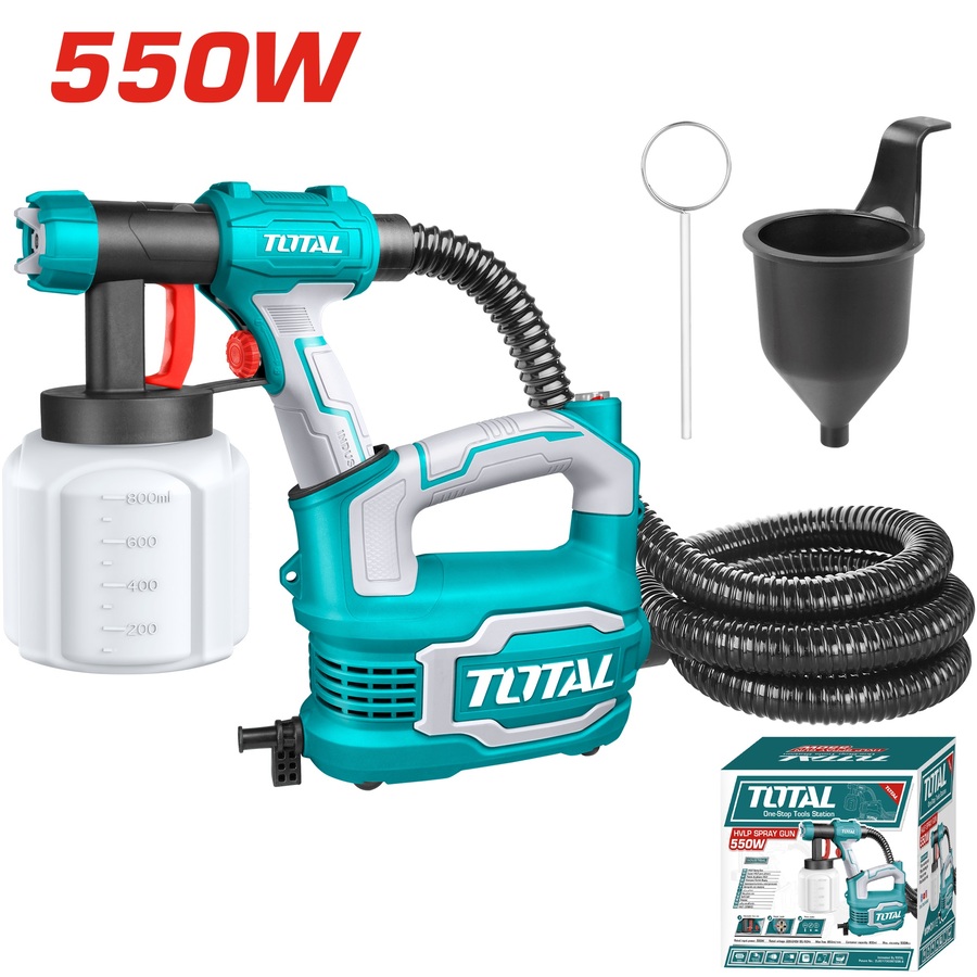 TOTAL PISTOLET PULVERISATEUR HVLP 550W 