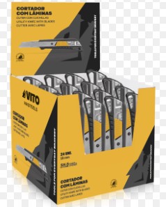 VITO BOITE PRESENTOIR DE 24 CUTTERS 18MM 