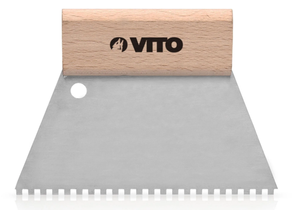 VITO SPATULE EN ACIER INOXYDABLE DENTEE 250MM 