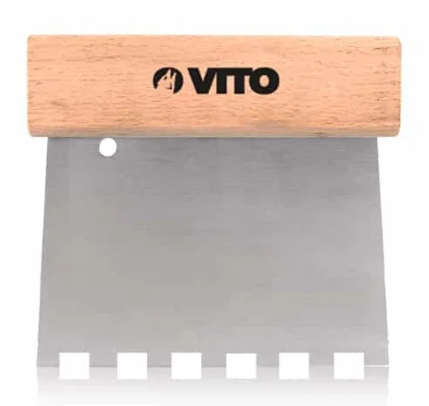 VITO SPATULE EN ACIER DENTEE 250MM 6X6MM 