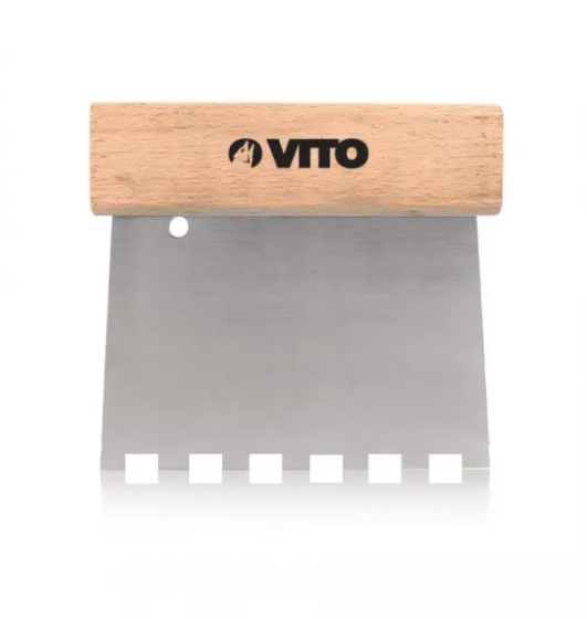 VITO SPATULE EN ACIER DENTEE 300MM 6X6MM 