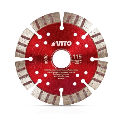 VITO DISQUE DIAMANT PRO GENERAL POUR CHANTIER 125MM [VIDGOP125]