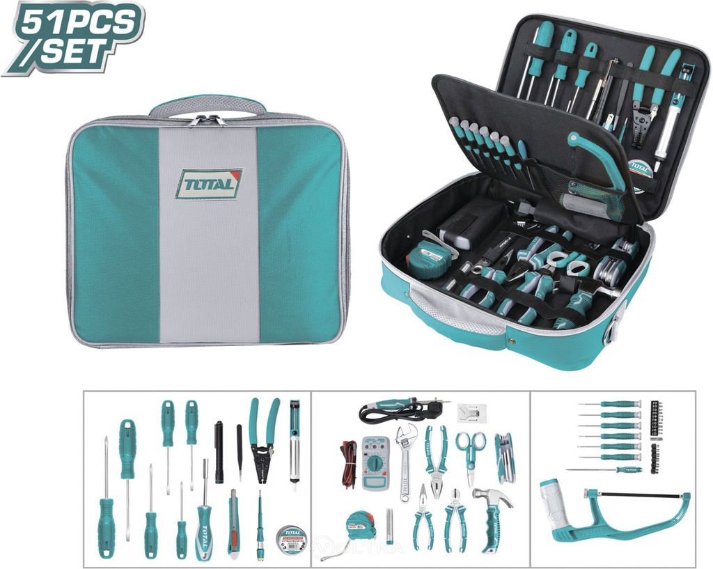 TOTAL ENSEMBLE OUTILS DE TELECOM 51 PCS  