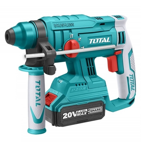 TOTAL MARTEAU PERFORATEUR 22MM 20V 2 BAT 4AH  [TRHLI22012]