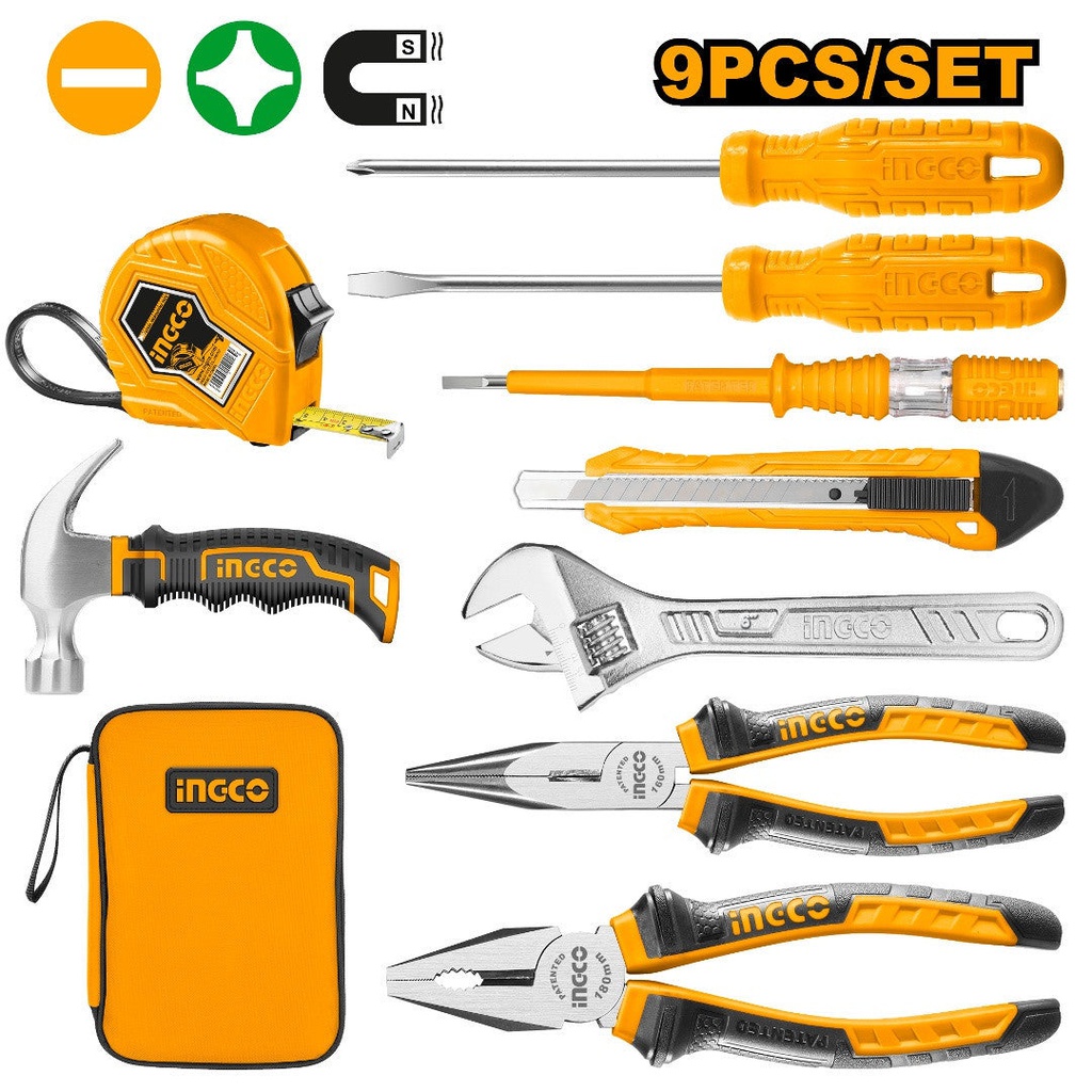 INGCO SET DE 9 OUTILS À MAIN [HKTH10809]