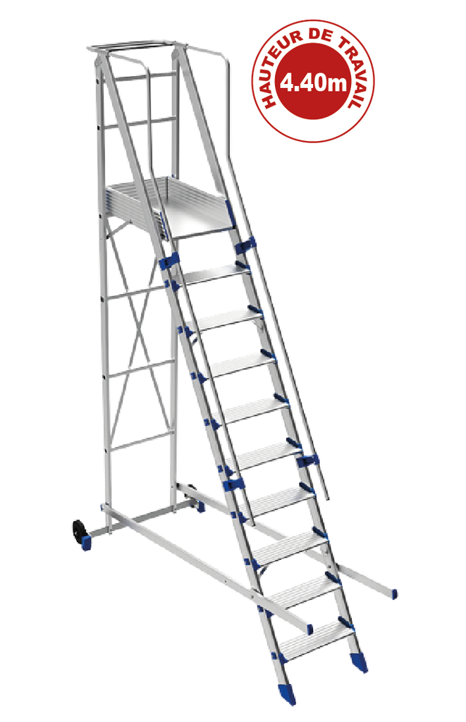 MARCHETTI ECHELLE PLATEFORME FORTEZZA 10 NORMÉ EN1004 