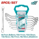 [THT102486] TOTAL JEU DE 8 CLES POLYGONES 6-22MM 