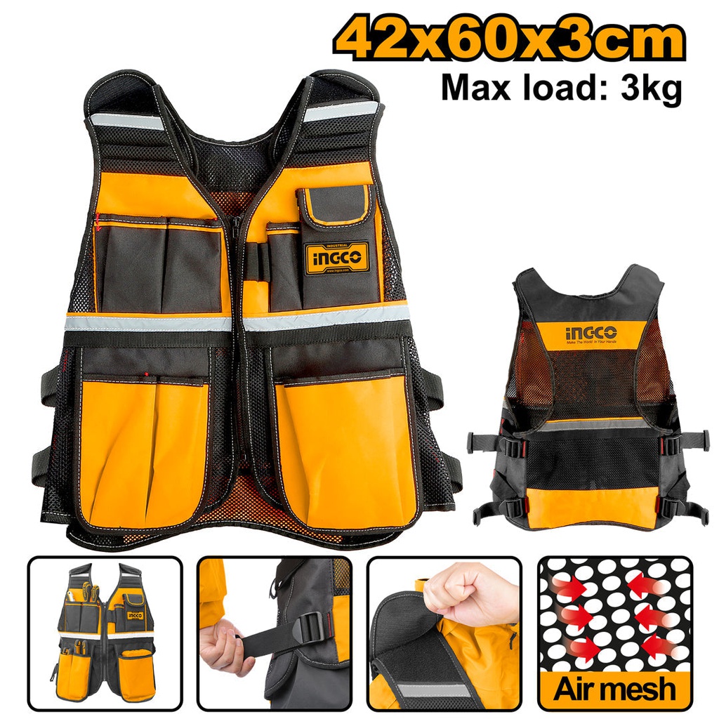 INGCO GILET À OUTILS 3KG MAX [HTVT0901]