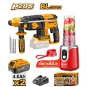 [COSLI23014] INGCO MARTEAU DE PERFORATEUR 20V + 2 BATTERIE 4 AH + DEC [COSLI23014]