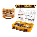 [AKMG4208] INGCO BOITE 420PCS ACCESSOIRES POUR MINI PERCEUSE [AKMG4208]