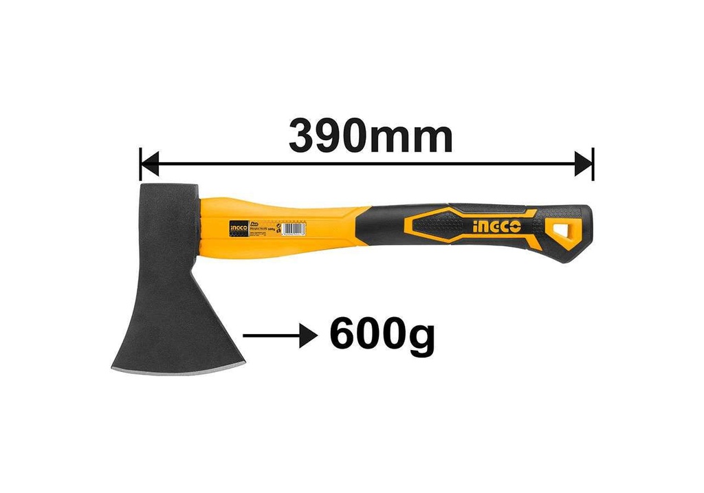 INGCO HÂCHE 600G 390MM À TÊTE FORGÉE  