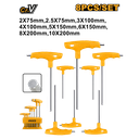 INGCO JEU DE 8 CLÉS HEXAGONALES À POIGNÉE EN T NF [HHKT80818]