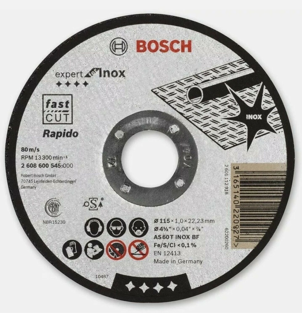 BOSCH DISQUE INOX 115MM  [2608600545]